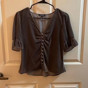 Madewell size 2 Velvet button blouse